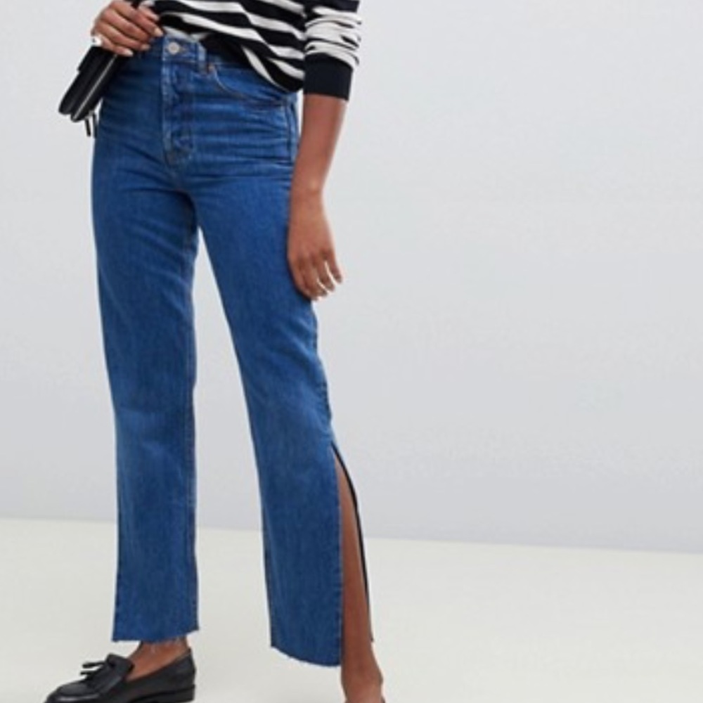 ASOS Tall Recycled Straight Jeans w/ Side Splits